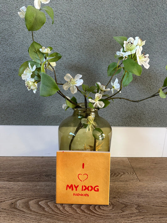 Frenkies Tegel I Love My Dog Geel