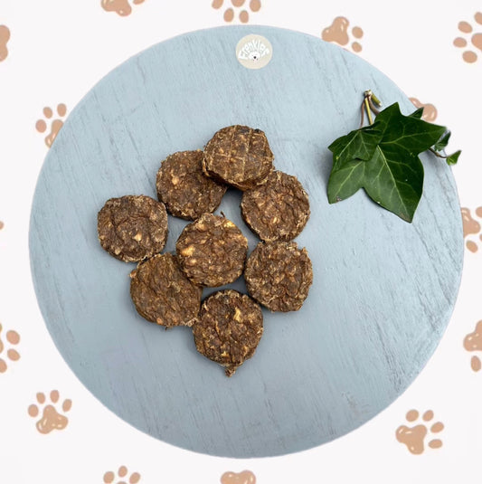 Lamburger snacks voor honden