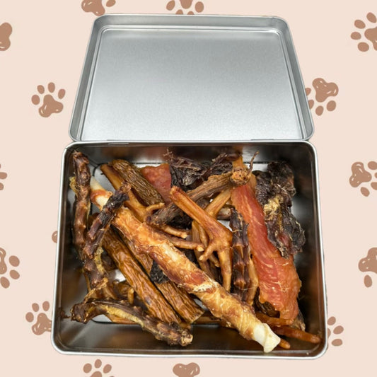 snackbox gevuld met natuurlijke kip snacks